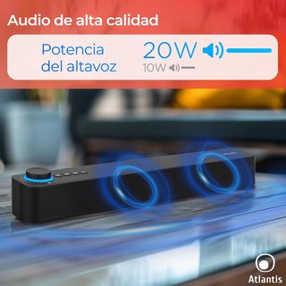 Atlantis barra sonido potente portátil bluetooth