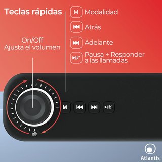 Atlantis barra sonido potente portátil bluetooth