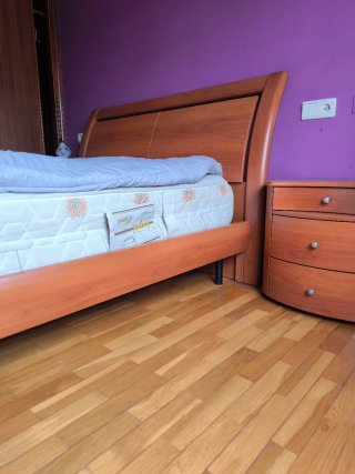 Cabecero + Cama 135 + 2 Mesitas + Tocador