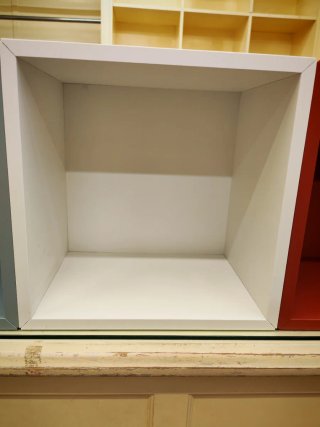Cubo de madera organizador de Ikea