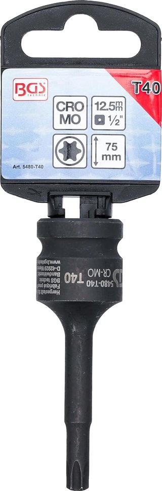 Punta de vaso impacto perfil Torx T40