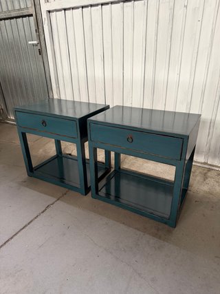 Pareja Mesitas Madera lacada nueva60x40x60alto