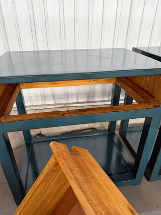 Pareja Mesitas Madera lacada nueva60x40x60alto
