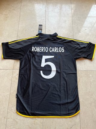 Camiseta Adidas Real Madrid Negra Dorada Retro