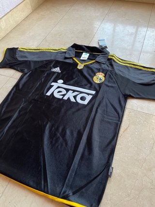 Camiseta Adidas Real Madrid Negra Dorada Retro