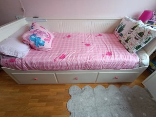 Cama Ikea Hemnes 80x200cm con 3 cajones