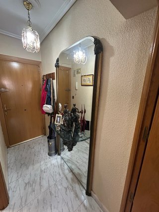 Consola de entrada madera, metal y cristal