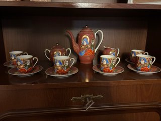 Juego de té oriental vintage porcelana