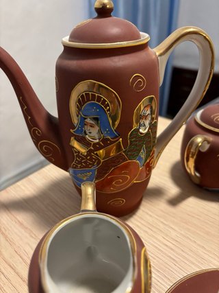 Juego de té oriental vintage porcelana