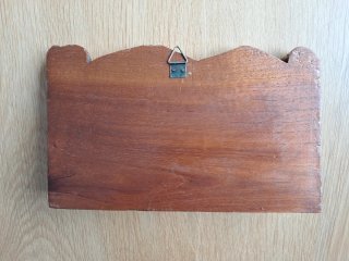 Llavero cuadro madera relieve Honduras artesano