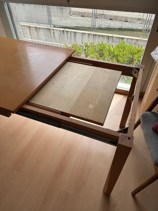 Mesa comedor extensible madera