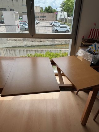 Mesa comedor extensible madera
