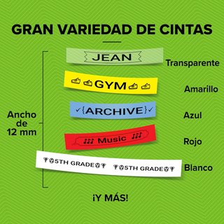 - DYMO etiquetadora portátil con teclado LCD