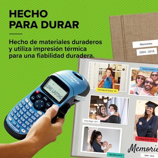 - DYMO etiquetadora portátil con teclado LCD