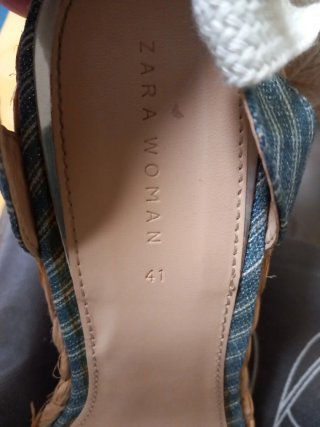Sandalias de cáñamo con cuerdas,tacón alto,41