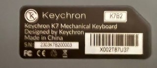 Teclado Keychron K7 TKL Negro y Naranja