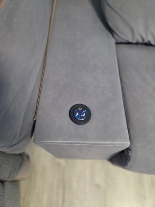 Sofá reclinable 3 plazas gris