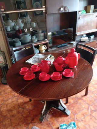 Juego de café rojo pasión