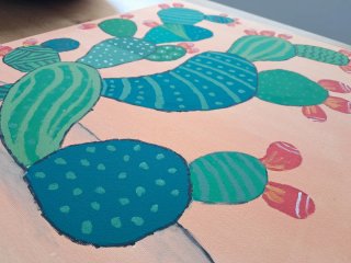 Cuadro Cactus Hecho a Mano