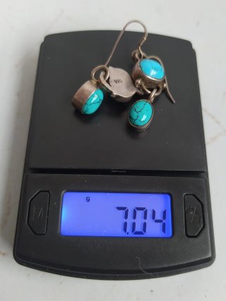 Pendientes de Plata 925 con Turquesas (7.04gr)