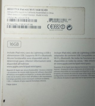 iPad mini 1ª Gen Wi-Fi 16GB Blanco