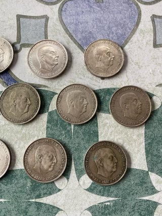 Lote x10 Monedas Plata Paquillos 100 Pesetas 190gr