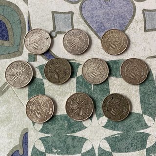 Lote x10 Monedas Plata Paquillos 100 Pesetas 190gr