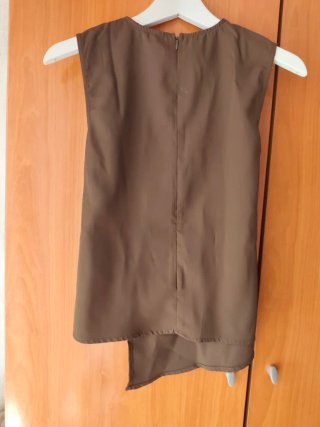 Conjunto traje pantalón y top marrón Talla S
