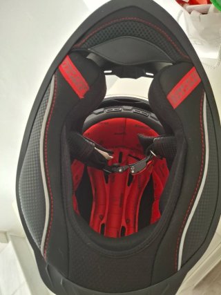 Casco integral Shiro Raptor Negro Naranja Amarillo
