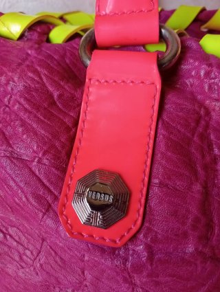 Borsa Versace vintage fucsia e lime