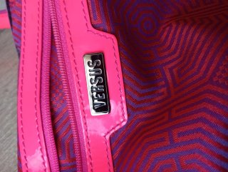 Borsa Versace vintage fucsia e lime