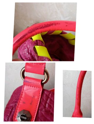 Borsa Versace vintage fucsia e lime