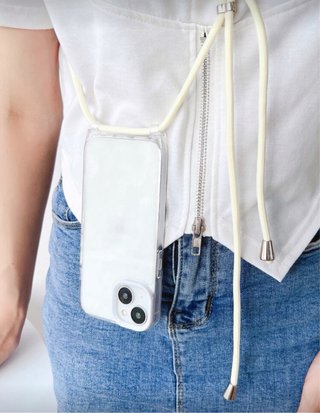 Funda iPhone 15 Pro Max Transparente Cuerda