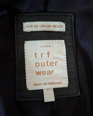 Chaqueta de cuero zara