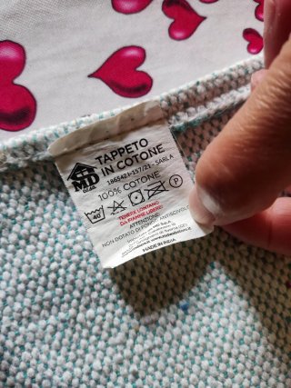 Tappeto cotone con fenicotteri e foglie