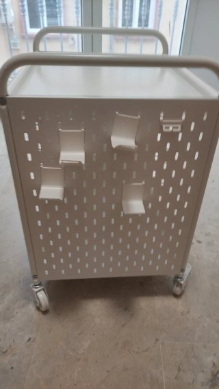Carrito auxiliar blanco 2 estantes