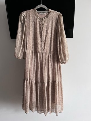 Vestido Nümph floral beige
