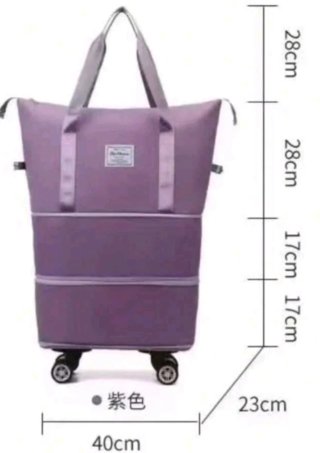 Bolsa de viaje con ruedas gris