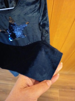 Vestido niña terciopelo estrella lentejuelas