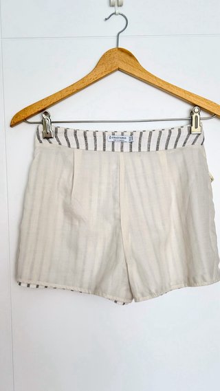 Shorts con minifalda de lino y viscosa