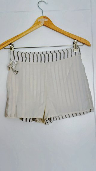 Shorts con minifalda de lino y viscosa