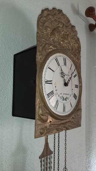 Reloj de pared Comtoise Kieninger antiguo