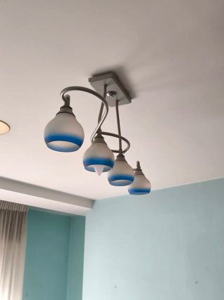 Lámpara de techo moderna cristal y metal