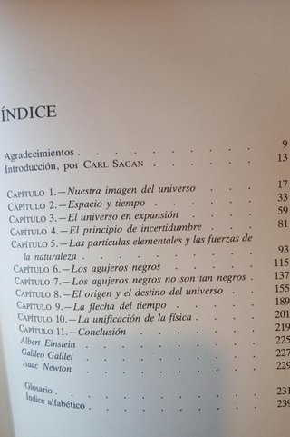 Historia del tiempo del big bang a los agujeros...