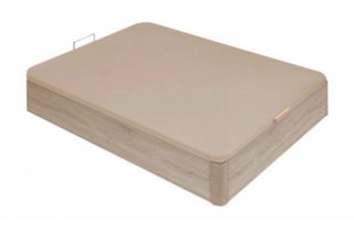 Canapé abatible madera y tela beige 135*190