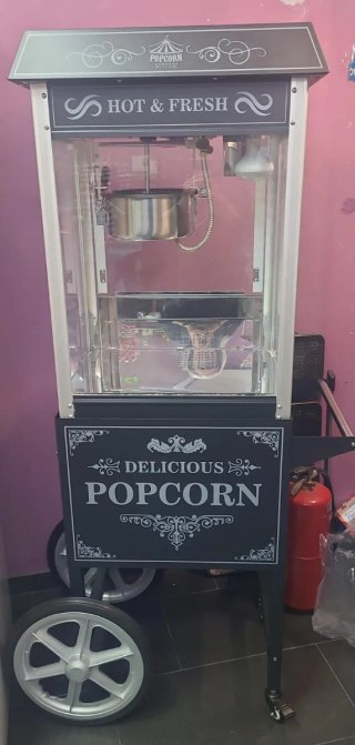 Máquina de Palomitas Profesional con Carrito