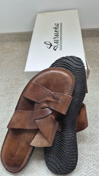 Sandalias LURUEÑA Marrones Piel