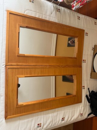 2 Espejos Madera 120x60