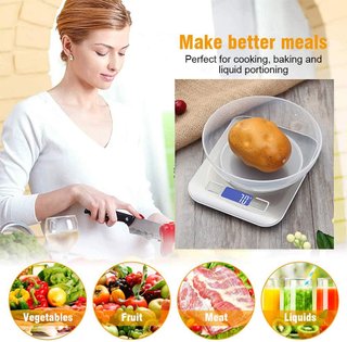 Báscula de cocina acero con pantalla LCD