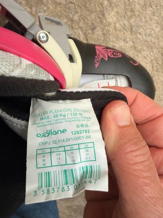 Pattini Oxelo Bambina 32-34 + Protezioni